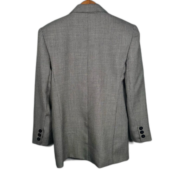 Giorgio Sant’Angelo Vintage Double-Breasted Long Line Pure Wool Blazer Size 8 - Picture 2 of 15